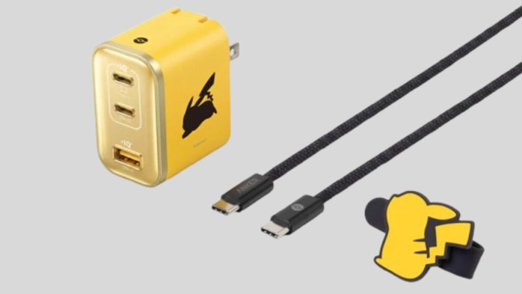 Anker lança collab Pokémon com carregador Pikachu de 70W