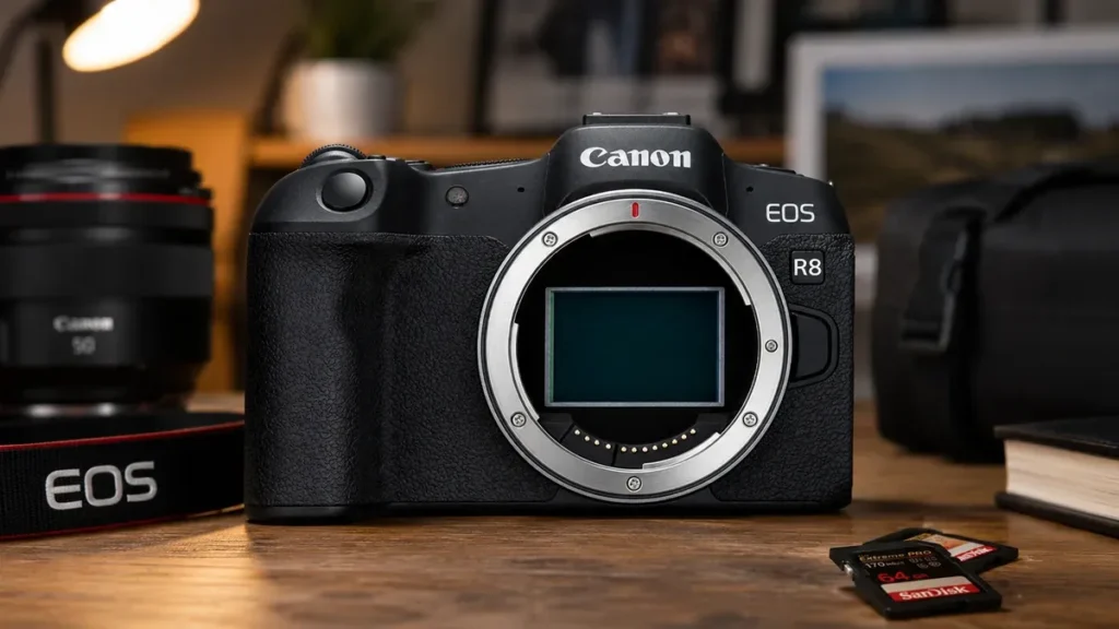 Canon EOS R8 Mark II: design retrô e sensor de 32,5 MP em 2025