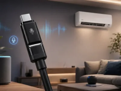 Cabo USB-C com IA controla ar-condicionado por voz
