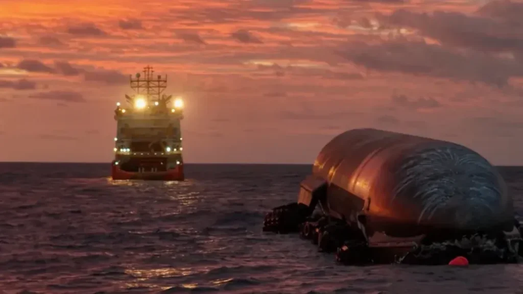 SpaceX tenta resgatar Starship após pouso no oceano